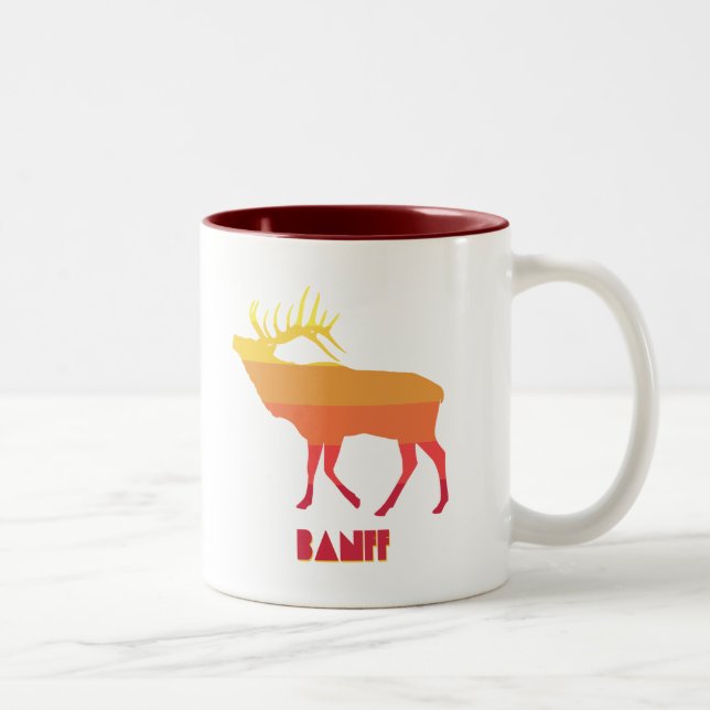 Caneca De Café Em Dois Tons Banff Elk (Direita)