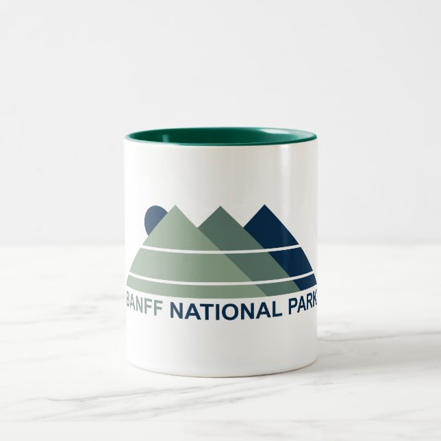 Caneca De Café Em Dois Tons Banff National Park Mountain Sun (Centro)