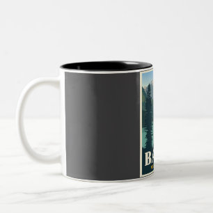 Caneca De Café Em Dois Tons Banff National Park Viagem
