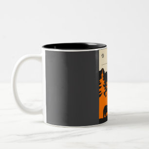 Caneca De Café Em Dois Tons Banff National Park Vintage Poster de viagens míni