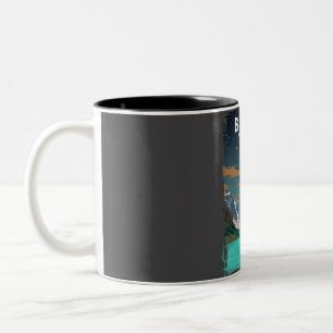 Caneca De Café Em Dois Tons Banff National Park Vintage - Viagem mínima de ret