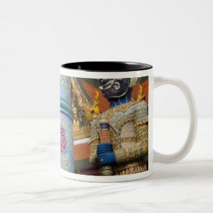 Caneca De Café Em Dois Tons Banguecoque, Tailândia. Grande Palácio de Bangueco