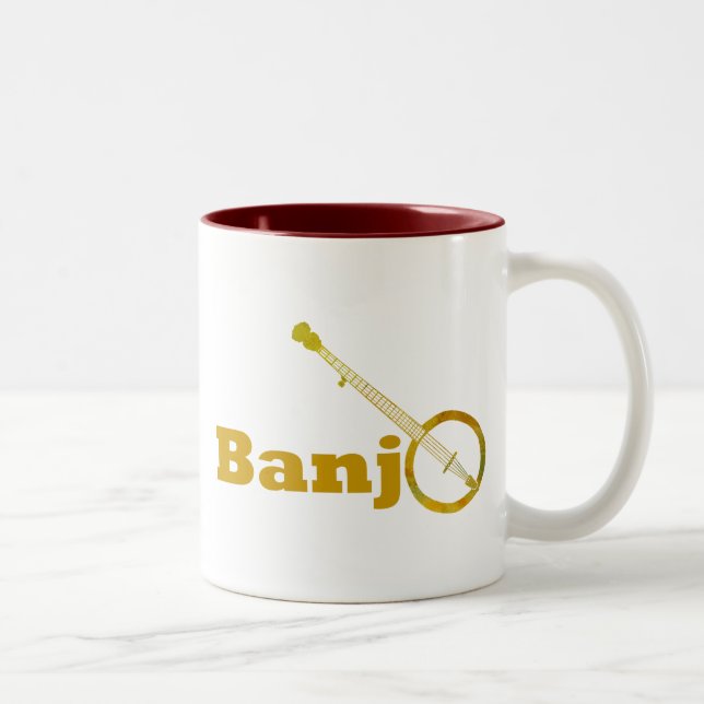 Caneca De Café Em Dois Tons Banjo O (Direita)
