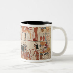 Caneca De Café Em Dois Tons Banquet a cena, de Thebes, c.1400 BC