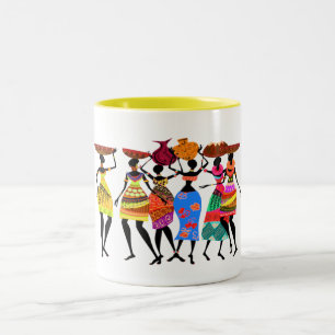 Caneca De Café Em Dois Tons Banquete africano