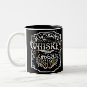 Caneca De Café Em Dois Tons Bar de Destilaria de Uísque Old West Personalizado