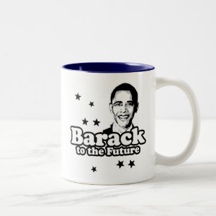 Caneca De Café Em Dois Tons Barack ao t-shirt futuro