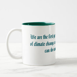 Caneca De Café Em Dois Tons Barack Obama Climate Change Quote Mug