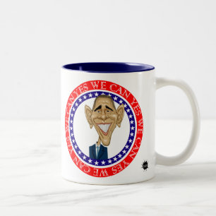 Caneca De Café Em Dois Tons Barack Obama sim nós podemos