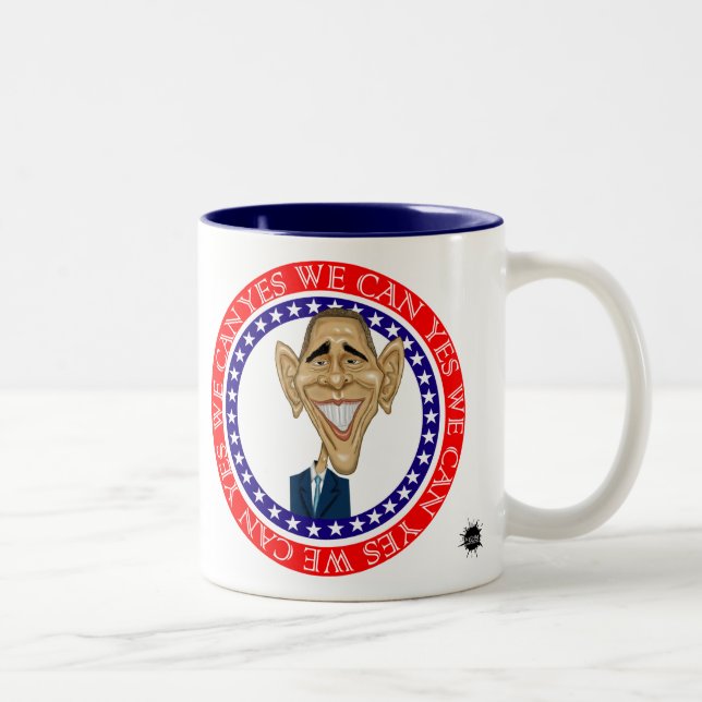 Caneca De Café Em Dois Tons Barack Obama sim nós podemos (Direita)