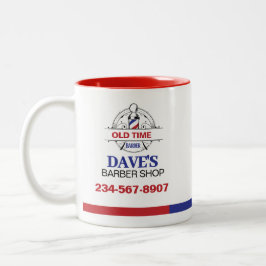 Caneca De Café Em Dois Tons Barbearia Antiga