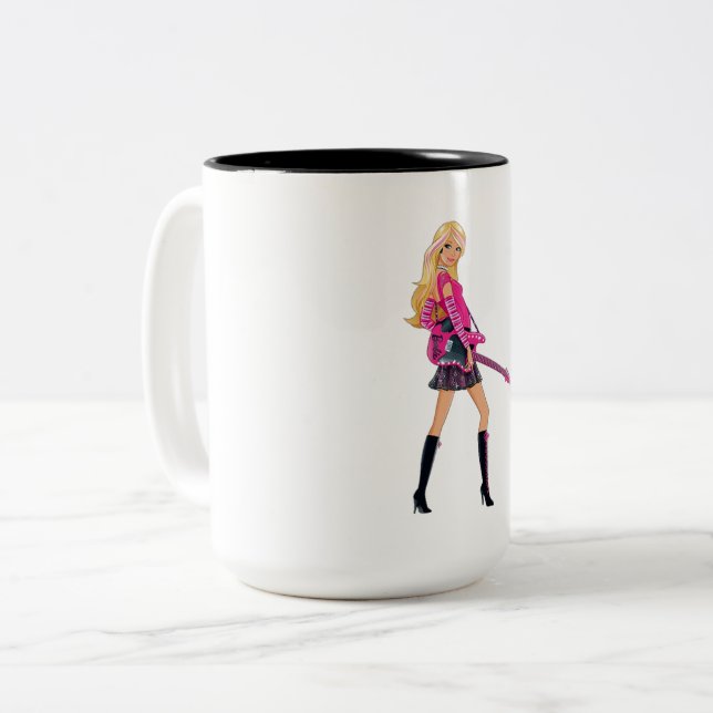 Caneca De Café Em Dois Tons Barbie Coffee Mug (Frente Esquerda)