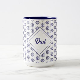 Caneca De Café Em Dois Tons Barco