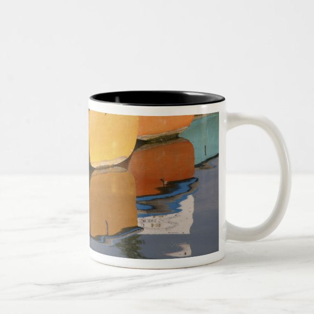 Caneca De Café Em Dois Tons Barcos a remo em Henley-on-Thames no rio Tâmisa, (Direita)