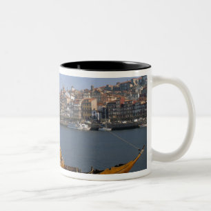 Caneca De Café Em Dois Tons Barcos Rabelo, Porto, Portugal