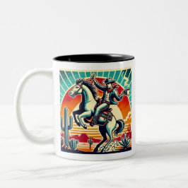 Caneca De Café Em Dois Tons Bareback Life Cowboy Mug