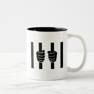 Caneca De Café Em Dois Tons Bares prisionais