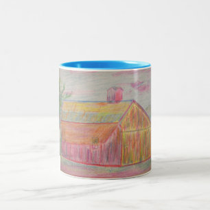 Caneca De Café Em Dois Tons Barn Art