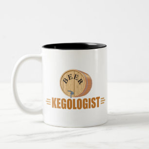 Caneca De Café Em Dois Tons Barril de Cerveja Engraçado