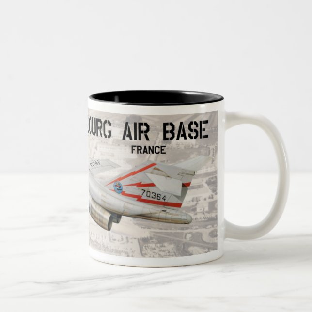 Caneca De Café Em Dois Tons Base aérea de Phalsbourg (France) (Direita)