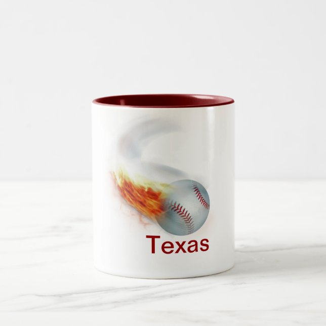 Caneca De Café Em Dois Tons Baseball personalizável (Centro)