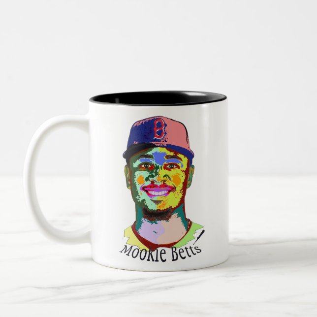Caneca De Café Em Dois Tons Basebol de Mookie Betts (Esquerda)