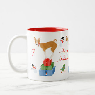 Caneca De Café Em Dois Tons Basenji e Presente Mug