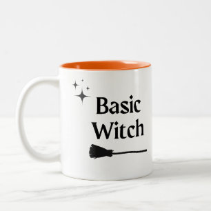 Caneca De Café Em Dois Tons Básica Bruxa Moderna Halloween Mug Café De Dois To