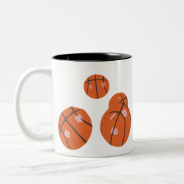Caneca De Café Em Dois Tons basketball