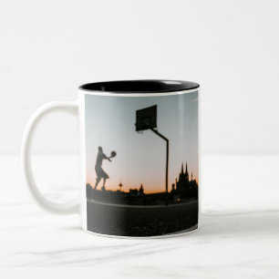 Caneca De Café Em Dois Tons Basquete