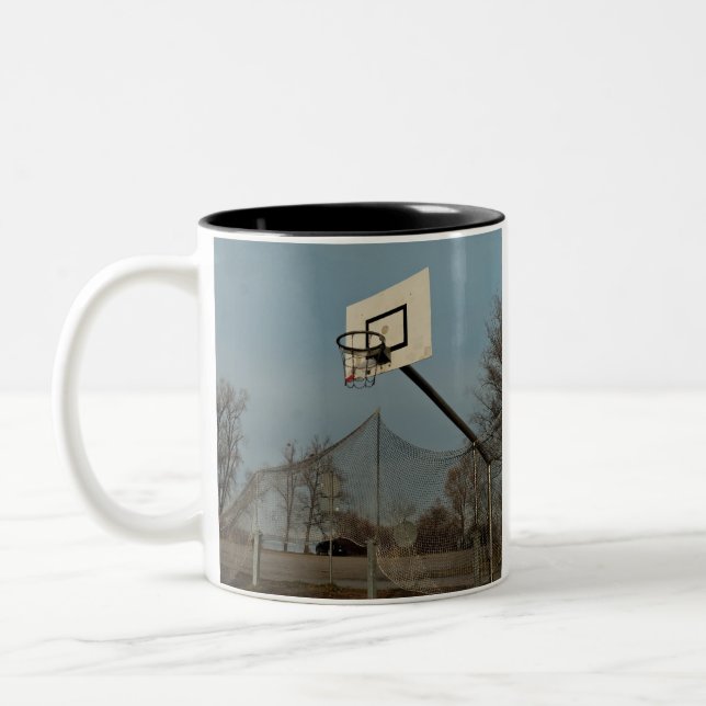 Caneca De Café Em Dois Tons Basquete bonito (Esquerda)