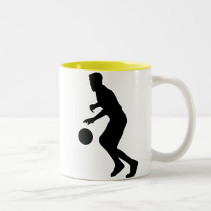 Caneca De Café Em Dois Tons Basquetebol pingando