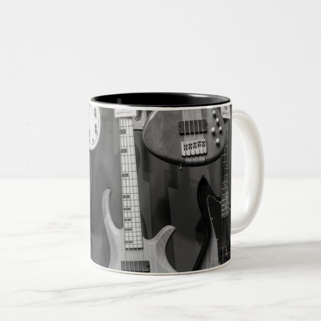 Caneca De Café Em Dois Tons Bass Guitar (Frente Esquerda)