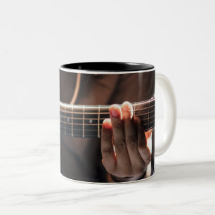 Caneca De Café Em Dois Tons Bass Guitar Incrível