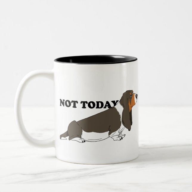 Caneca De Café Em Dois Tons basset (Esquerda)