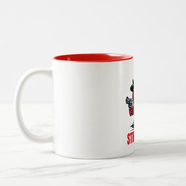 Caneca De Café Em Dois Tons bastão de morango (Esquerda)