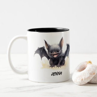 Caneca De Café Em Dois Tons Bat de Sorriso de Corte Personalizado