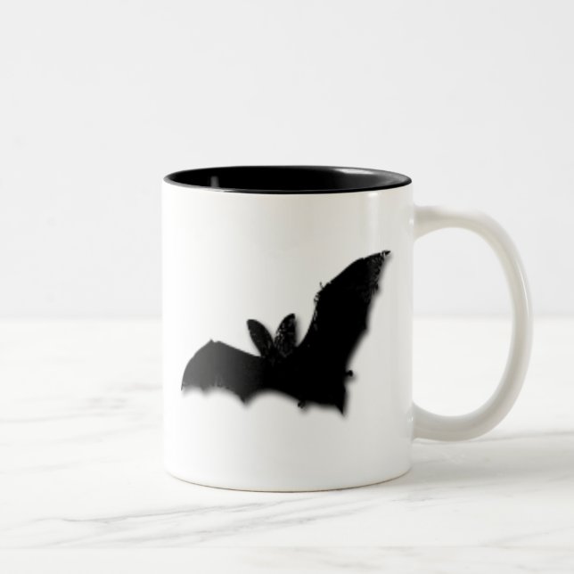 Caneca De Café Em Dois Tons Bat Preto (Direita)