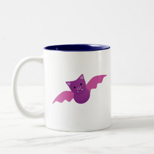Caneca De Café Em Dois Tons Bat Rosa Bonito