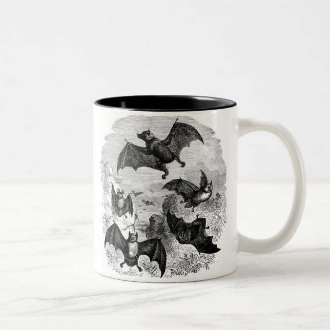 Caneca De Café Em Dois Tons Bat Sketch (Direita)