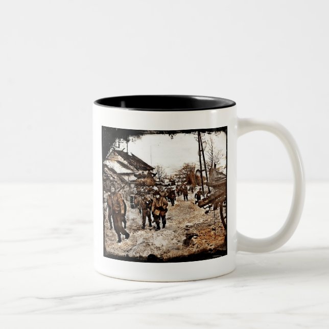 Caneca De Café Em Dois Tons Batalha de Bulge Recon (Direita)