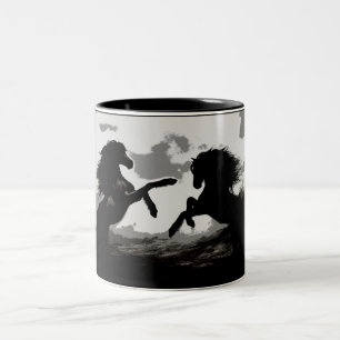 Caneca De Café Em Dois Tons Batalha dos Cavalos - Arte Equina