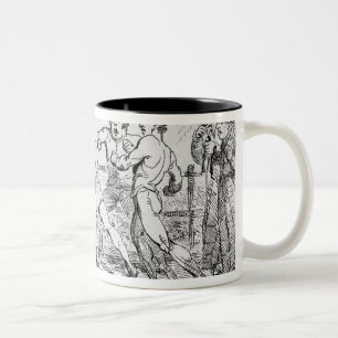 Caneca De Café Em Dois Tons Batalha famosa entre R.Humphreys e D.