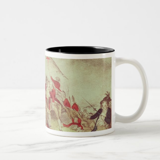 Caneca De Café Em Dois Tons Batalha no monte de depósito (Direita)