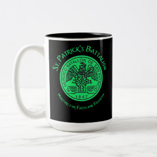Caneca De Café Em Dois Tons Batalhão de São Patrício San Patricios Irlandês Me