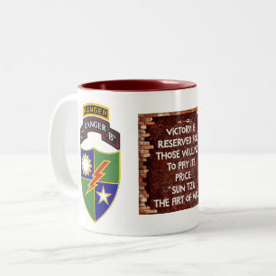 Caneca De Café Em Dois Tons Batalhão de segundos - 75º Ranger w/tab - Mug de v