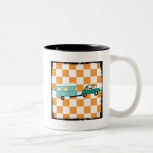 Caneca De Café Em Dois Tons Batendo a estrada aberta 1