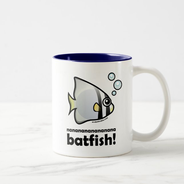 Caneca De Café Em Dois Tons Batfish do nananananananana! (Direita)