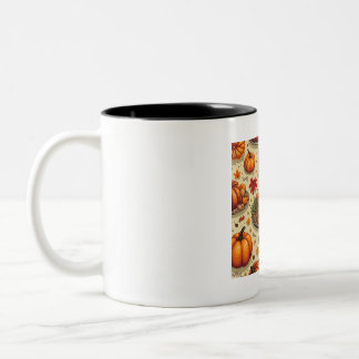 Caneca De Café Em Dois Tons Batidas do Dia de Ação de Graças