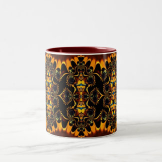 Caneca De Café Em Dois Tons Batik Tribal Flavors Mug